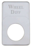 UP Indicator Light Plate for Kenworth Wheel Differential Stainless Etched #48336