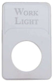 UP Indicator Plate for Kenworth Work Light Stainless Steel Block Letter #48337