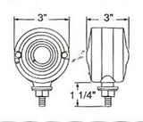 UP LED Double Faced Auxiliary/Utility Light 15 LED Amber/Red 3" Face #38682 Each