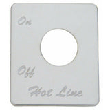 UP Toggle Switch Plate for Peterbilt Fuel Hot Line Stainless Steel Etched #48438