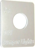 GG Toggle Switch Plate for Peterbilt Bumper Lights Stainless Steel #68466