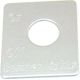 GG Toggle Switch Plate for Peterbilt Bumper Lights Stainless Steel #68466