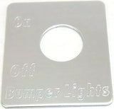 GG Toggle Switch Plate for Peterbilt Bumper Lights Stainless Steel #68466