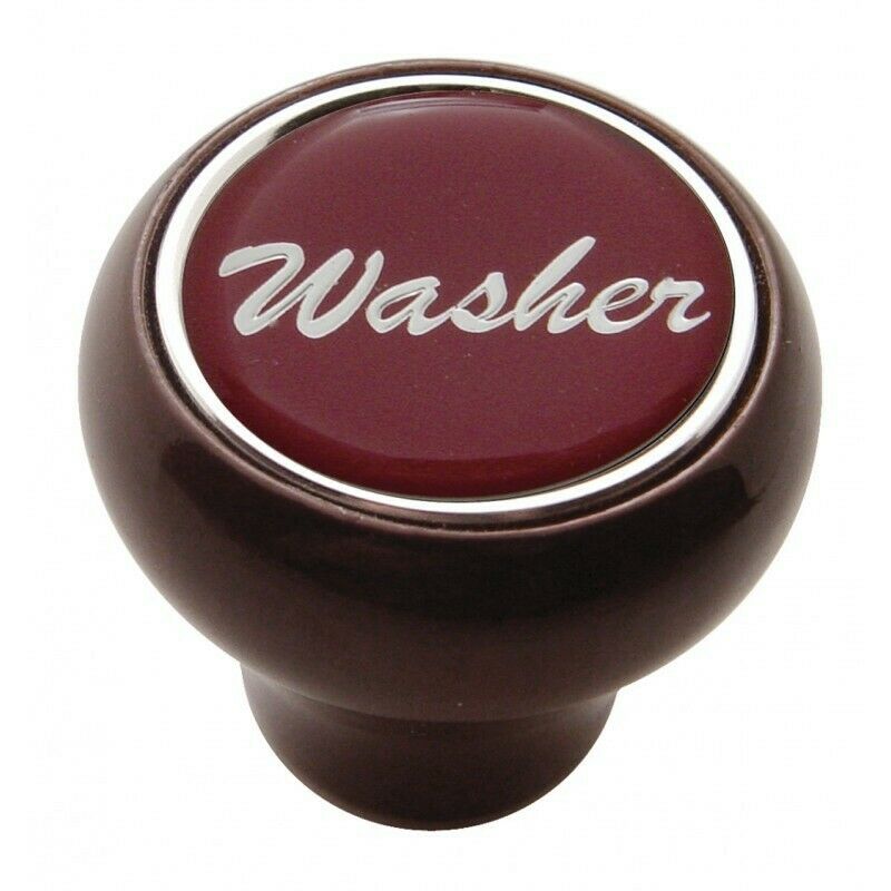 UP Dash Control Knob Washer 1" Red Glossy Sticker Wood Knob #23552 Each