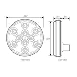 GG LED Light 4" Red Lens 10 Red High Power Led Stop Tail Turn Brake #77452 Each