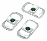 UP Rocker Switch Covers for Freightliner Green Jewel Plastic #42052 Set of 3