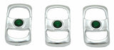 UP Rocker Switch Covers for Freightliner Green Jewel Plastic #42052 Set of 3