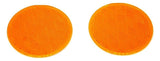 GG Reflectors Round Amber Acrylic Stick on Tape Mount 3 1/8" #80811 Pair