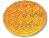 GG Reflectors Round Amber Acrylic Stick on Tape Mount 3 1/8" #80811 Pair