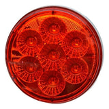 UP Reflector 7 LED Stop Tail Turn Light Red LED Red Lens 4" #39924 Pair