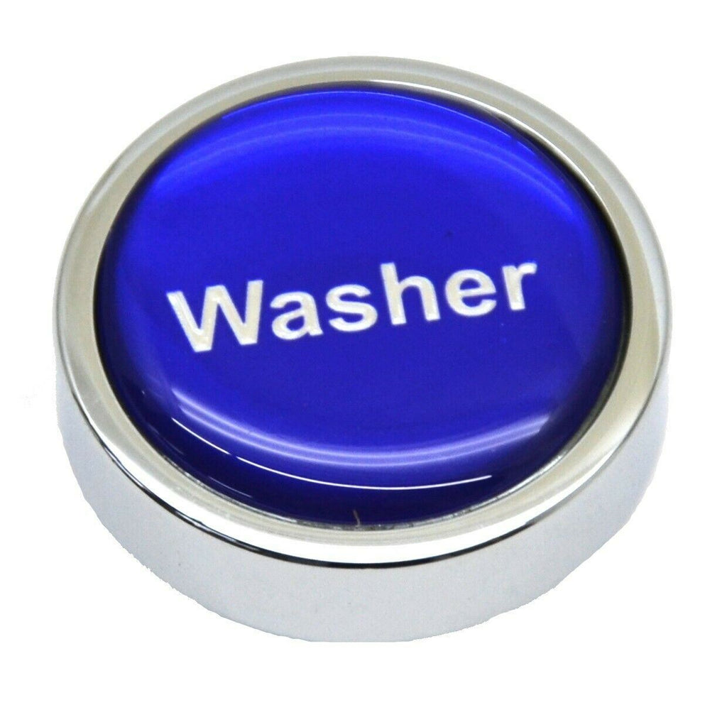 GG Dash Control Knob Washer Blue w/ Silver Letters 1" Sticker Chrome #96311 Each