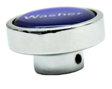 GG Dash Control Knob Washer Blue w/ Silver Letters 1" Sticker Chrome #96311 Each