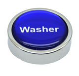 GG Dash Control Knob Washer Blue w/ Silver Letters 1" Sticker Chrome #96311 Each