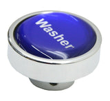 GG Dash Control Knob Washer Blue w/ Silver Letters 1" Sticker Chrome #96311 Each