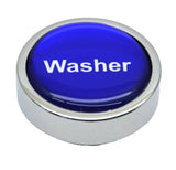 GG Dash Control Knob Washer Blue w/ Silver Letters 1" Sticker Chrome #96311 Each