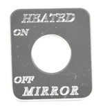 HTS Switch Plate for Freightliner Heated Mirror On/ Off Stainless Steel #FL-1003