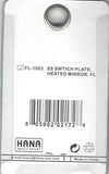 HTS Switch Plate for Freightliner Heated Mirror On/ Off Stainless Steel #FL-1003