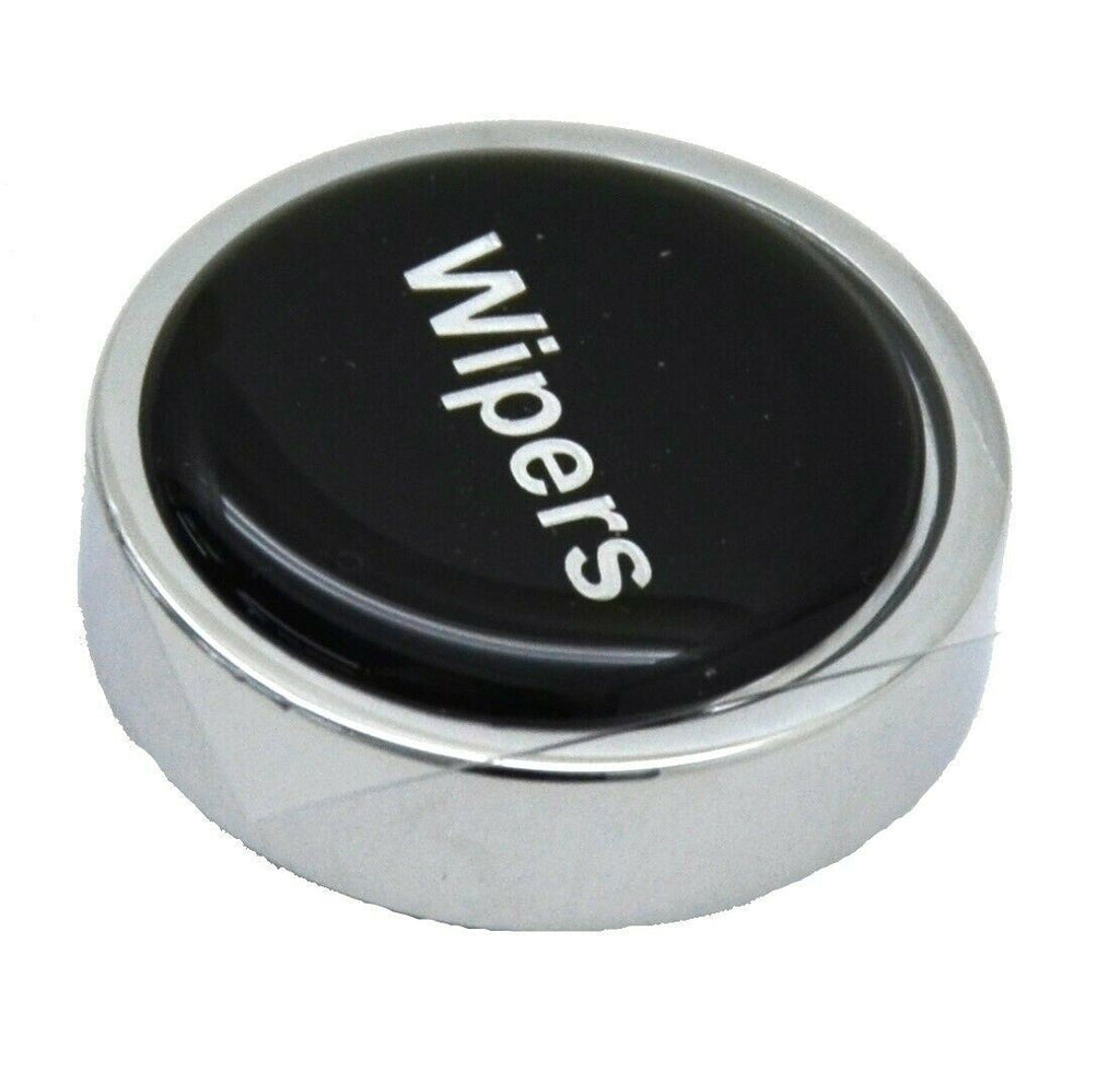 GG Wipers Knob for Peterbilt Kenworth Freightliner Black w/Silver Letters #96320