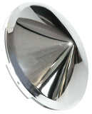UP Front Hub Cap Universal Fit Cone Pointed Chrome 7/16" Lip #10099 Each