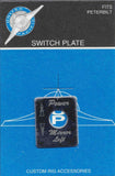 UP Toggle Switch Plate for Peterbilt Power Mirror Left Stainless Etched #48456