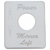 UP Toggle Switch Plate for Peterbilt Power Mirror Left Stainless Etched #48456
