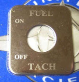 UP Switch Plate for Freightliner Fuel Tach Stainless Steel Etched Letters #48068