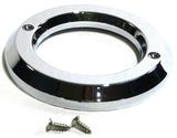 UP Light Bezel/Trim for 2" Round Light Plain Chrome Plastic 2 Screw #10458 Pair
