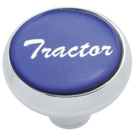 Deluxe Tractor Screw-On Air Brake Knob Blue Glossy 1 3/4" Chrome Knob UP#23401