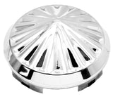 GG Front Hub Caps Universal Fit Cone Pinwheel Stainless Steel 1" Lip #10754 Pair