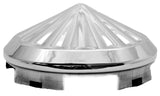 GG Front Hub Caps Universal Fit Cone Pinwheel Stainless Steel 1" Lip #10754 Pair