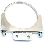 UP Exhaust Bracket 6" U-Bolt Style with Tab for Peterbilt Chrome #10292 Each