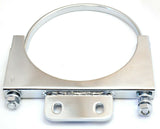 UP Exhaust Bracket 6" U-Bolt Style with Tab for Peterbilt Chrome #10292 Each