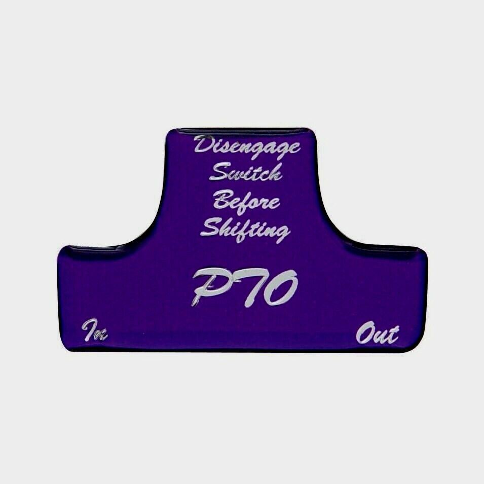 UP Switch Guard Sticker Only PTO for Freightliner & IHC Purple Glossy #21070-1P