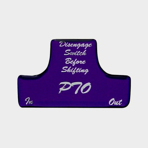 UP Switch Guard Sticker Only PTO for Freightliner & IHC Purple Glossy #21070-1P