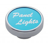 UP Panel Light Control Knob Blue 1" Aluminum Sticker Chrome Knob #23043 Each