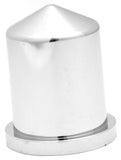 Nut Covers 33MM & 1-1/4"  Round Pointed Chrome Plastic 2-3/8" Tall Set of 20