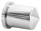 Nut Covers 33MM & 1-1/4"  Round Pointed Chrome Plastic 2-3/8" Tall Set of 20