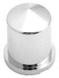 GG Nut Covers 1-1/4" & 33 mm Round Pointed Chrome Plastic 2-3/8" Tall Set of 10
