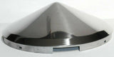 Front Hub Caps Chrome 4 Notches Cone Pointed Stainless 7/16" Lip UP#20146-Pair