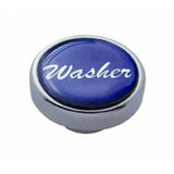 UP Washer Control Knob 1" Blue Glossy Sticker Chrome Aluminum Knob #23209 Each