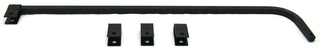 UP Black Straight Mudflap Hanger 30" Heavy Duty Spring Steel #10671-Pair