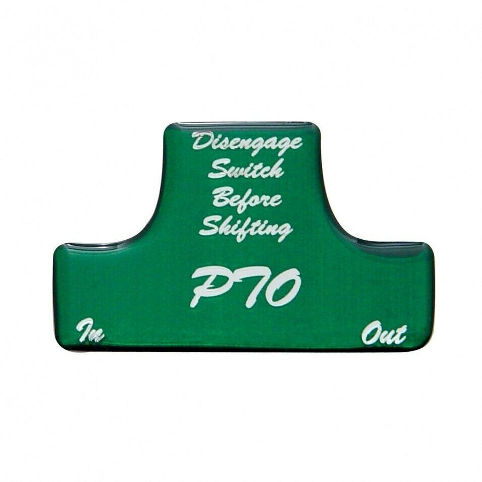 UP Switch Guard Sticker Only PTO for Freightliner & IHC Green Glossy #21070-1G