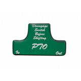 UP Switch Guard Sticker Only PTO for Freightliner & IHC Green Glossy #21070-1G
