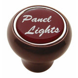 UP Dash Control Knob Panel Lights 1" Red Glossy Sticker Wood Knob #23546 Each
