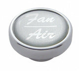 UP Dash Control Knob Fan Air 1" Silver Glossy Sticker Chrome Knob #23254 Each