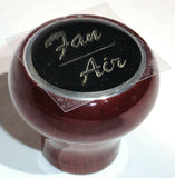 UP Dash Control Knob Fan Air 1" Black Glossy Sticker Wood Knob #23536 Each