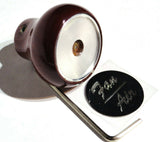 UP Dash Control Knob Fan Air 1" Black Glossy Sticker Wood Knob #23536 Each
