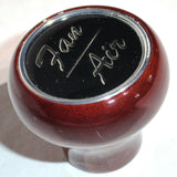 UP Dash Control Knob Fan Air 1" Black Glossy Sticker Wood Knob #23536 Each