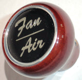UP Dash Control Knob Fan Air 1" Black Glossy Sticker Wood Knob #23536 Each
