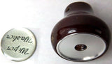 UP Dash Control Knob Wiper Washer 1" Silver Glossy Sticker Wood Knob #23565 Each
